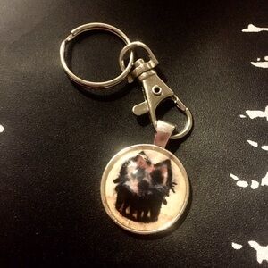 cat cupcake handmade pendant keychain cute pink punk